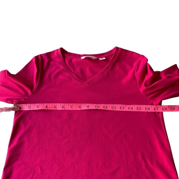 2/$10 MOVING SALE Weatherproof Vintage Women's 3/4 Sleeve V Neck T-shirt Pink - Picture 14 of 15